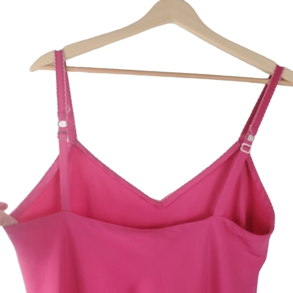 Natori Cruz Slip Dress Womens Small Pink V-neck Midi Length Adjustable Straps - Picture 4 of 10